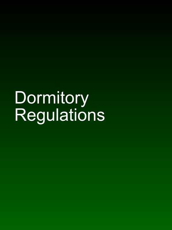 Dormitory Regulations